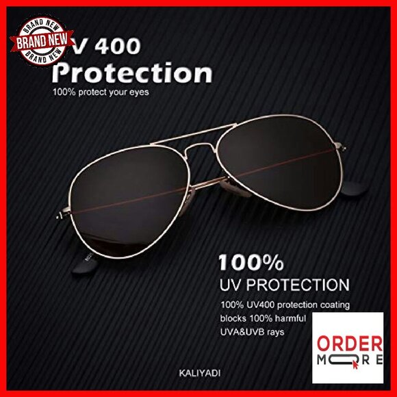 Classic Aviator Sunglasses Polarized Lens UV Blocking Unisex Driving